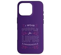 Carcasa para iPhone 16 Pro YO Uso Morado para Lupus Conciencia SLE Meme