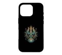 Carcasa para iPhone 16 Pro Yoga Mediación Dios Hindú Trishula Om