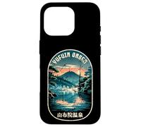 Carcasa para iPhone 16 Pro Yufuin Onsen Japón Hot Spring Lake Japanese Kanji Souvenir