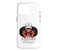 Carcasa para iPhone 16 Pro Zodiac Cancer Inspired Afro Women White Grey Cap Black Girl