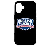 Carcasa para iPhone 16 Profesor de inglés Porque los Profesores de matemáticas Necesitan héroes Demasiado Divertidos