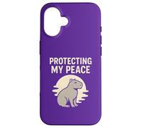 Carcasa para iPhone 16 Protegiendo mi Paz Capibara Retro
