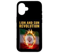 Carcasa para iPhone 16 Protesta por la Libertad Persa de la revolución del León y el