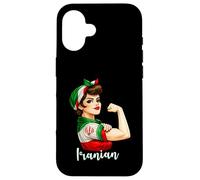 Carcasa para iPhone 16 Proud Strong Iranian Girl Woman Girlfriend Iran Flag
