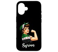 Carcasa para iPhone 16 Proud Strong Syrian Girl Woman Girlfriend New Syria Flag