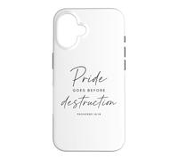 Carcasa para iPhone 16 Proverbios 16:18 El Orgullo va Antes de la destrucción Biblia bíblica