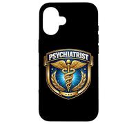 Carcasa para iPhone 16 Psiquiatra Psiquiatría Médico Médico Caduceo Insignia MD