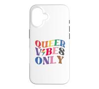 Carcasa para iPhone 16 Queer Vibes Only Gay Pride Month LGBTQ Rainbow Pride Lesbian
