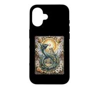 Carcasa para iPhone 16 Quetzalcóatl Dios Azteca Mitología Myan Inca Christian Floral