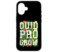 Carcasa para iPhone 16 Quid Pro Grow Gardener - Flores de jardín con Texto Floral