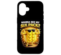 Carcasa para iPhone 16 ¿Quieres Ver mi Six Pack Bricks Lover Master Builder Divertido?