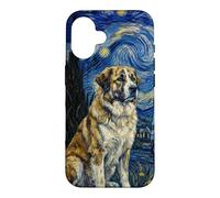 Carcasa para iPhone 16 Rafeiro do Alentejo Perro Van Gogh Noche Estrellada