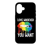 Carcasa para iPhone 16 Rainbow Love Lips Adulto Orgullo Fiesta Lesbianas Queer CSD LGBT