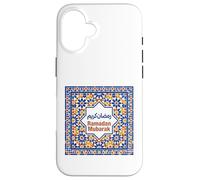 Carcasa para iPhone 16 Ramadán Mubarak Islámico Geométrico Acebo Mes Ayuno