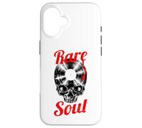Carcasa para iPhone 16 Rare Soul Music Vintage Old School DJ Tocadiscos Vinilo Calavera