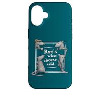 Carcasa para iPhone 16 Rats What Cheese Said Dad Joke Juego de Palabras sobre Ratas