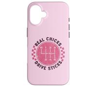 Carcasa para iPhone 16 Real Chicks Drive Sticks - Palitos de transmisión Manual de Seis velocidades