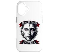 Carcasa para iPhone 16 Real or Fake Truth Seeker Graphic tee Pregunta Realidad
