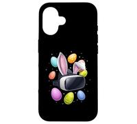 Carcasa para iPhone 16 Realidad Virtual VR Jugador Videojuego Huevos Orejas De Conejito Lindo