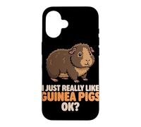 Carcasa para iPhone 16 Realmente me Gustan los Conejillos de Indias Ok Cute Teddy Guinea Pig