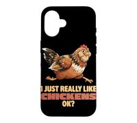 Carcasa para iPhone 16 Realmente me Gustan los Pollos Ok Farm Easter Egger Chicken