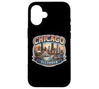 Carcasa para iPhone 16 Recuerdo de Chicago Illinois City State Vintage Memorabilia