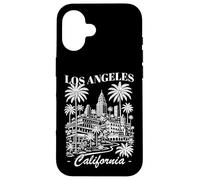 Carcasa para iPhone 16 Recuerdo de Viaje Minimalista del Horizonte de California de Los Ángeles