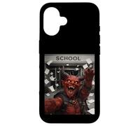 Carcasa para iPhone 16 Red Devil Último Día De Escuela Vacaciones De Verano Divertido Meme Selfie