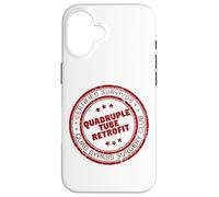 Carcasa para iPhone 16 Regalo de recuperación de cirugía cardíaca Quad Tube Retrofit Sobrevivientes