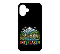 Carcasa para iPhone 16 Regalo histórico de Viaje de Interlaken Suiza Dibujado a Mano