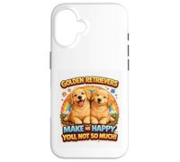 Carcasa para iPhone 16 Regalos de Perro de Dibujos Animados Golden Retrievers Cute Retriever Dogs