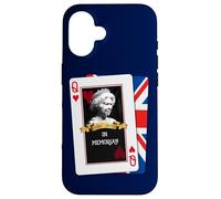 Carcasa para iPhone 16 Reina Elizabeth II - Tarjeta de Juego (Memoriam skat Royal, Reino Unido)