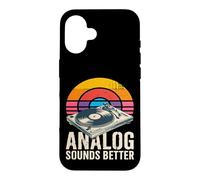 Carcasa para iPhone 16 Reproductor de Discos de Vinilo analógico Suena Mejor