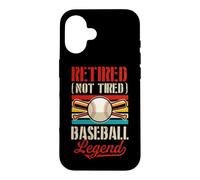 Carcasa para iPhone 16 Retired Not Tired Baseball Legend Retro Jubilación Fiesta