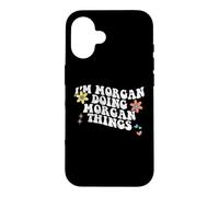 Carcasa para iPhone 16 Retro Groovy Im Morgan Haciendo Morgan Cosas Divertidas Día de la Madre