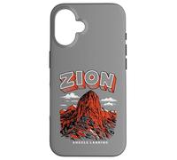 Carcasa para iPhone 16 Retro Zion National Park Vintage Style Angels Landing Utah