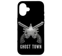 Carcasa para iPhone 16 Revólveres Ghost Town Western Vintage Cowboy Outlaw