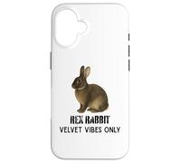 Carcasa para iPhone 16 Rex Rabbit Velvet Vibes Solo para fanáticos de Mascotas y Animales