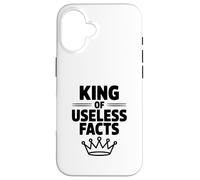 Carcasa para iPhone 16 Rey de Hechos inútiles Funny Nerd Trivia Lover