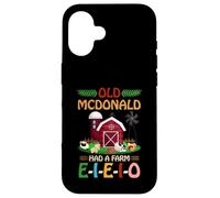 Carcasa para iPhone 16 rimas de guardería para niños y niños pequeños o Viejos Mcdonald
