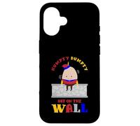 Carcasa para iPhone 16 Rimas Infantiles para niños o Humpty Dumpty se sentaron en una Pared