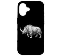 Carcasa para iPhone 16 Rinoceronte lanudo Edad de Hielo Megafauna Animal Prehistórico