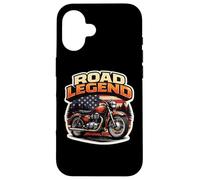 Carcasa para iPhone 16 Road Legend Classic Motocicleta Motocicleta Biker American USA