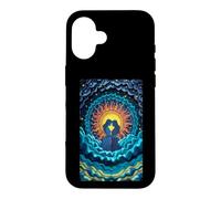 Carcasa para iPhone 16 Romántico Pareja Sol Luna Amor Celestial Unión Estrel