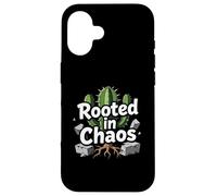 Carcasa para iPhone 16 Rooted in Chaos Funny Cactus Gardener Graphic