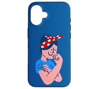 Carcasa para iPhone 16 Rosie The Riveter Rockabilly Retro Icono ww2 día de la Mujer