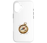 Carcasa para iPhone 16 Roto, brújula, dirección, perdido, Concepto, ilustración