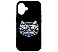 Carcasa para iPhone 16 Row Row Row Your Boat Equipo de Remo agresivamente Divertido