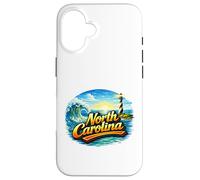 Carcasa para iPhone 16 Salida del Sol del Faro costero de Outer Banks