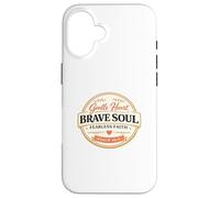 Carcasa para iPhone 16 Salmos Valientes del corazón Suave 46 Citas de inspiración bíblica